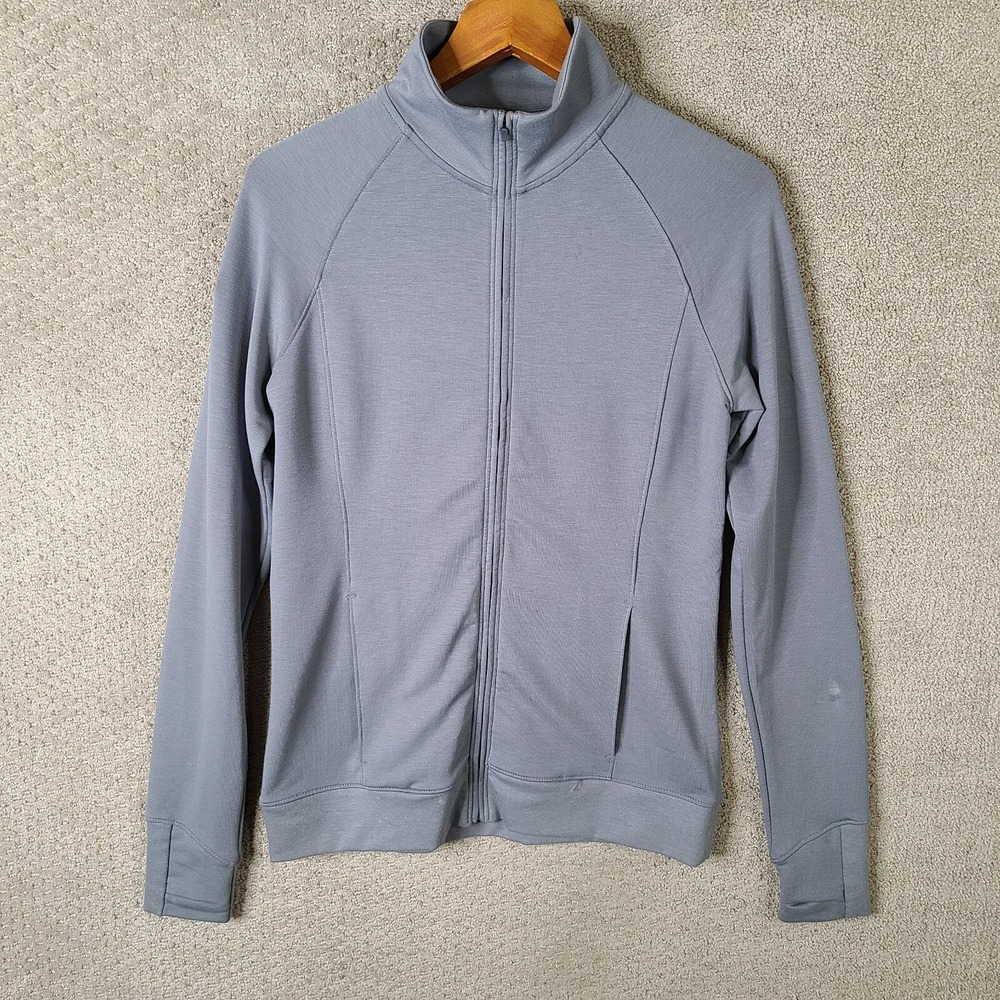 Under Armour Jacket Womens Medium Gray Fitted Full‎ Zip Athletic Stretch